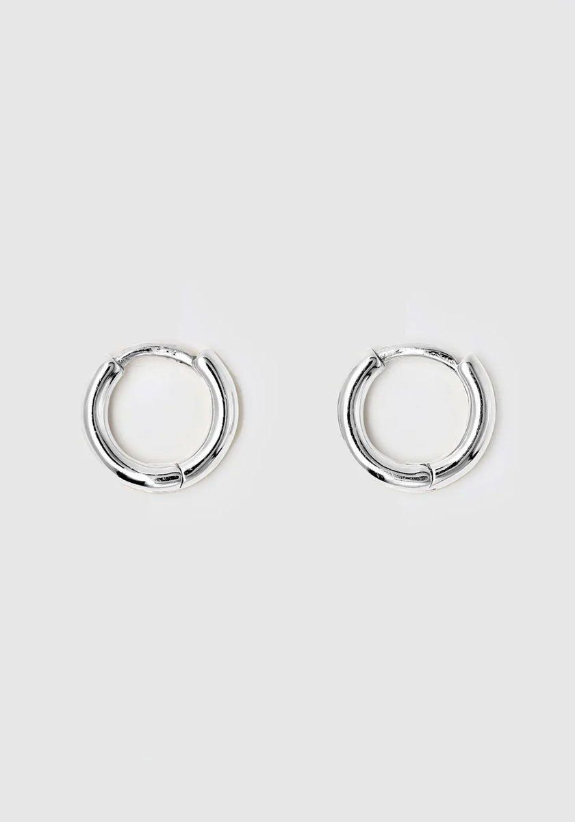 Everyday Bebe Hoop Earrings - Silver