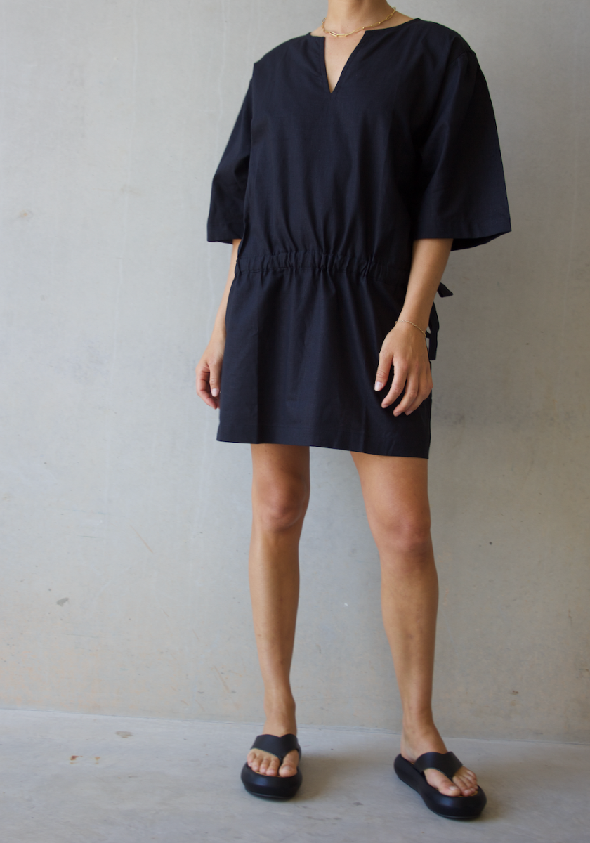 Anabelle Linen Dress - Black