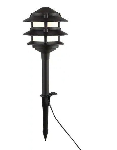 Hampton Bay Low-Voltage Black Outdoor Integrated LED Landscape Well Light  HD38725 - The Home Depot