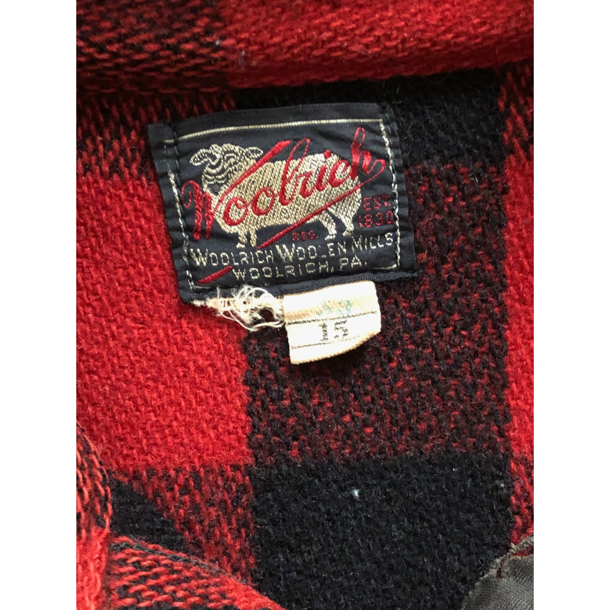 1940s Woolrich Red Buffalo Plaid Shirt#N#– Salty Dog Vintage Shop
