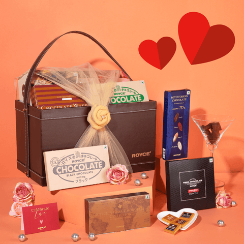 "Dark Chocolate Love" Gift Basket - Royce' Valentines Day Gift Collection