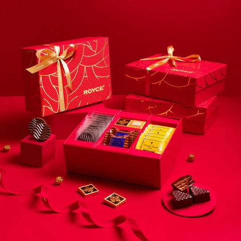 Red Rosette Gift Box | Chocolate Gift Box: ROYCE’ Chocolate India