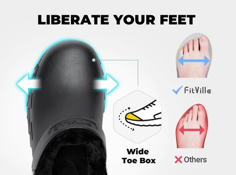non-slip orthopedic surgeon shoe from FitVille has wide toe box and 2E width for wide feet.