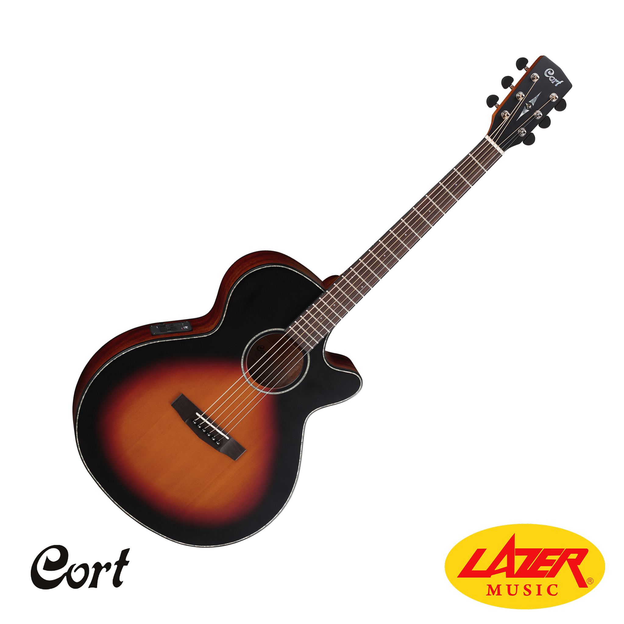 Cort SFX-ME Slim Body Depth Cutaway Acoustic Guitar With EQ and Case