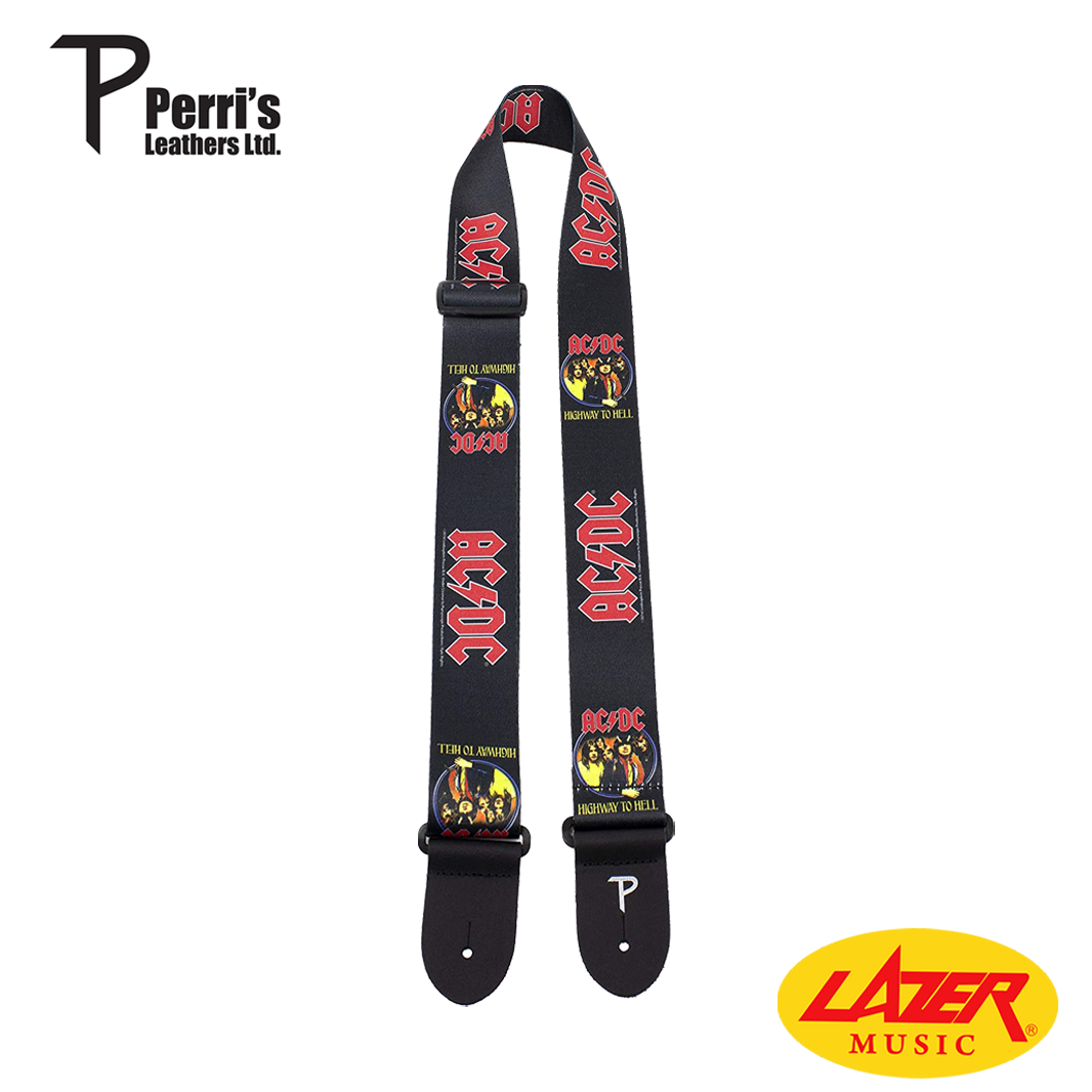 2.5” Red Baseball Leather Guitar Strap - Perris Leathers