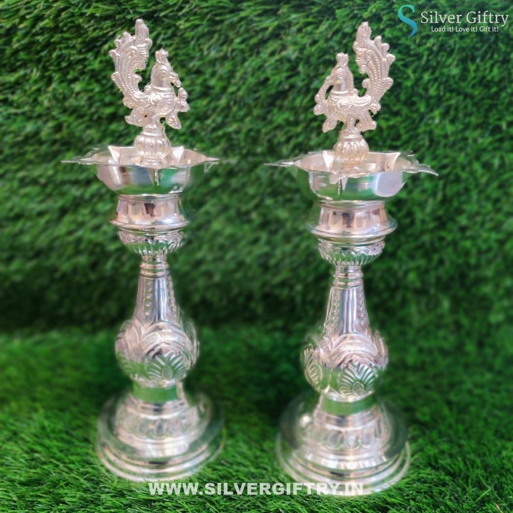 Silver Deepam Indian Pooja Articles,Pure Silver Articles Indian,indian ...