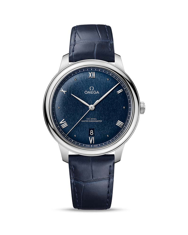 Amazon.com: Omega De Ville Prestige Automatic Blue Dial Mens Watch 424. 10.  40. 20. 03. 001 : Clothing, Shoes & Jewelry