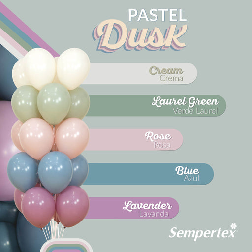 Globos Colores Pastel Dusk 13cm Sempertex R5-100 (100)✔️ por