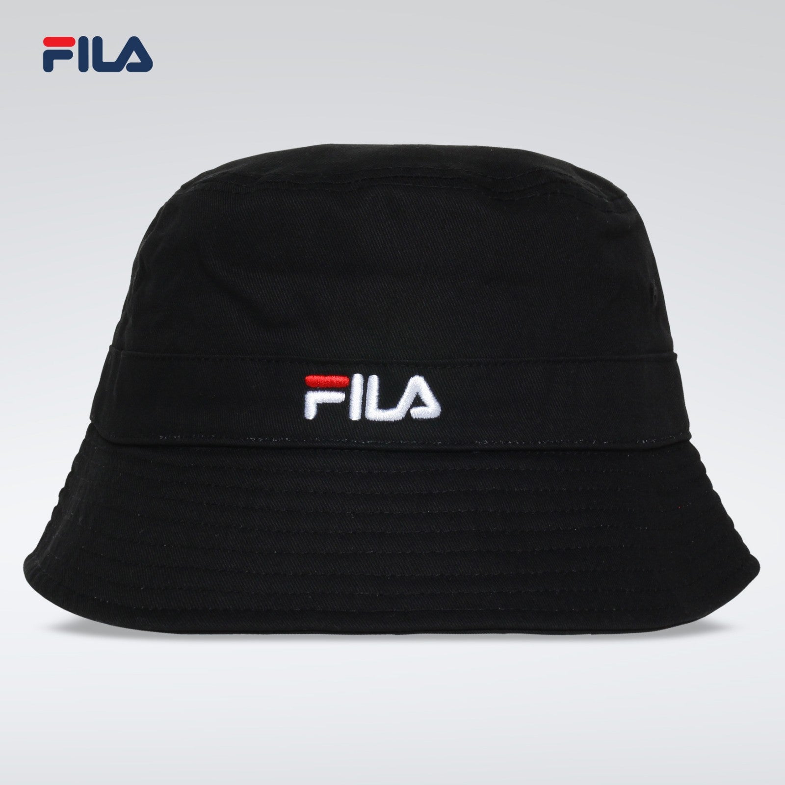 black fila bucket hat