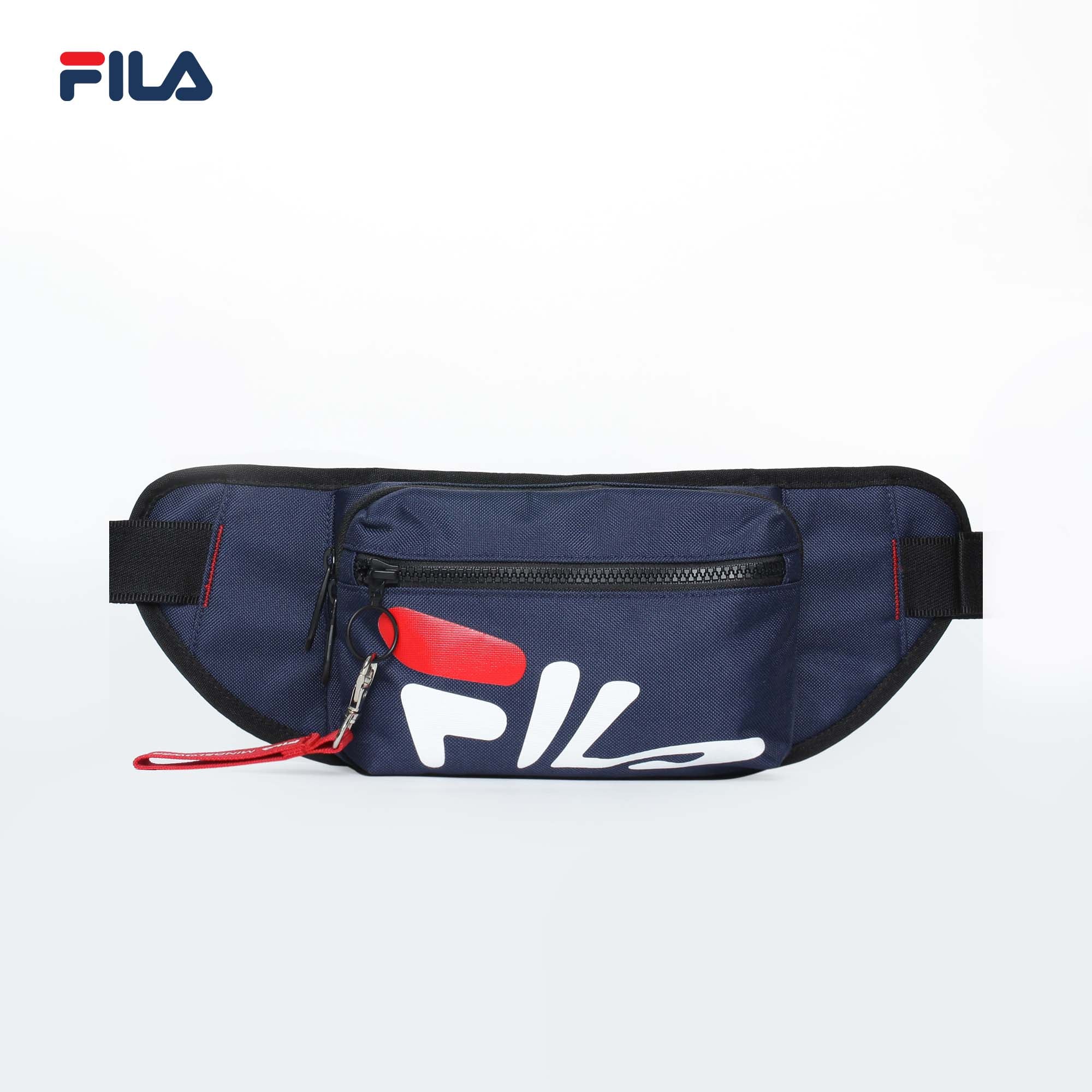 blue waist bag