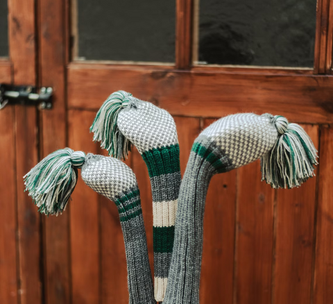 Tassel Knitted Golf Club Headcover Set