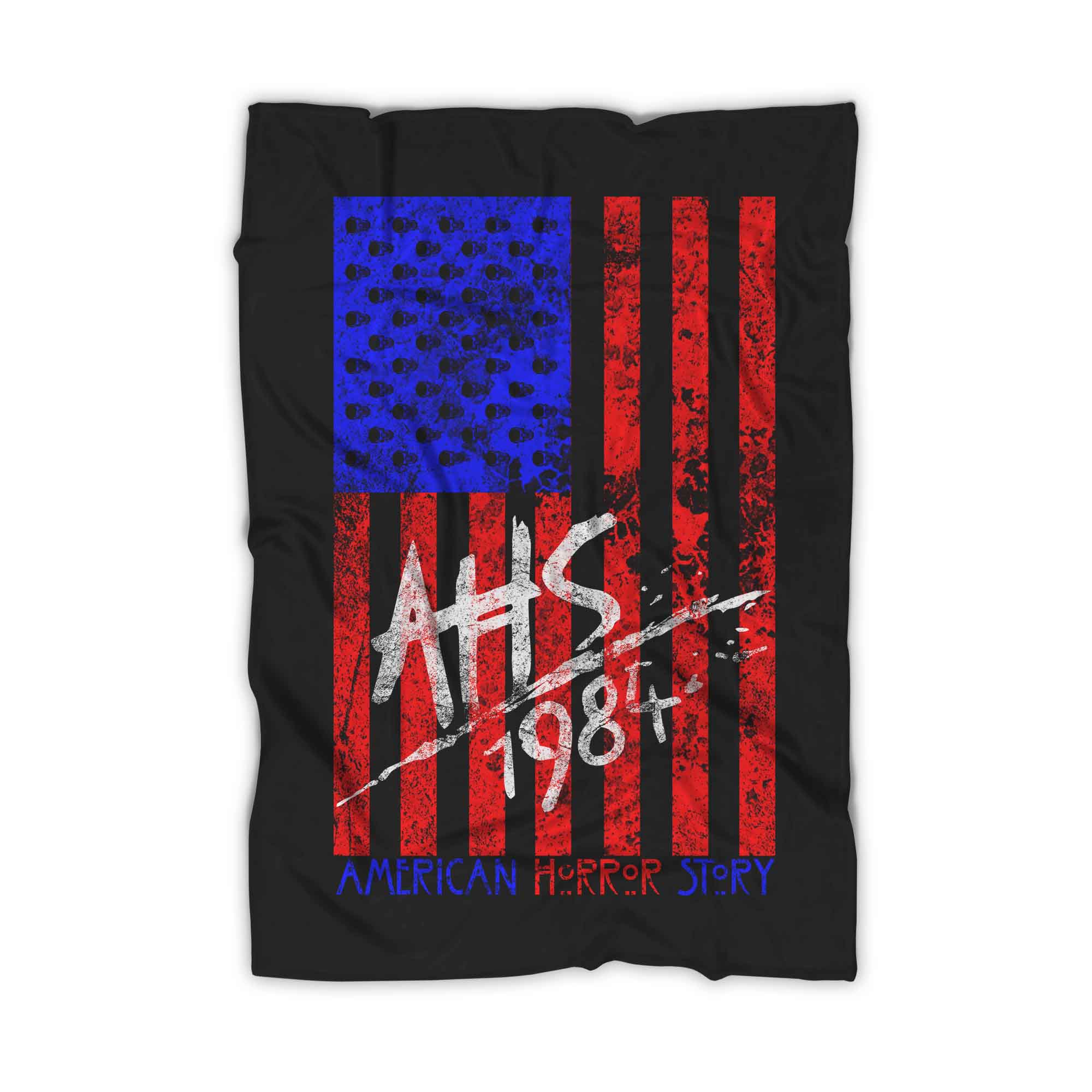 American Horror Story Usa Flag Art Ahs 1984 Blanket