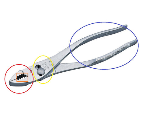 Electrical Connector Disconnect Pliers Serrated Tips - Long Reach