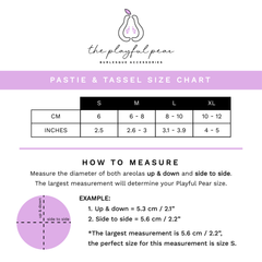 The Playful Pear Size Chart
