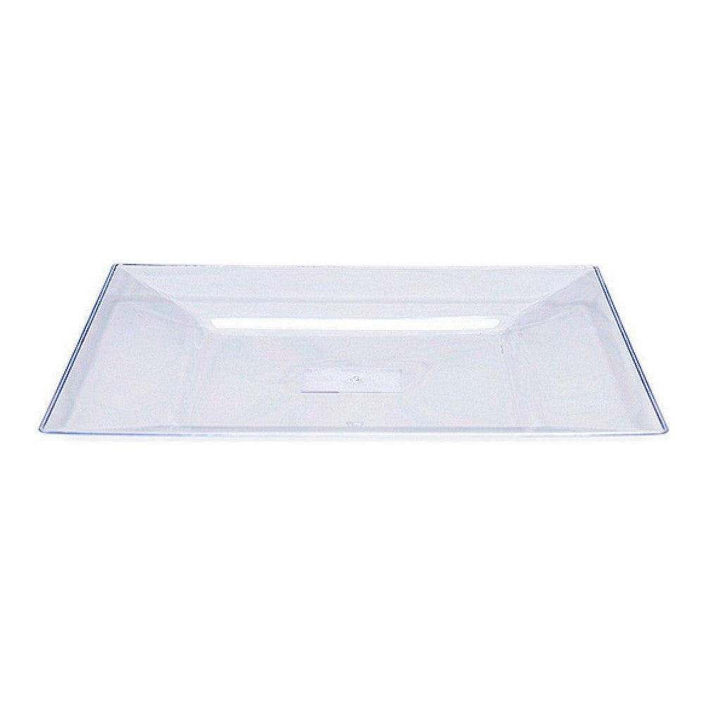 Assiette Plate Carrée Ø 27 cm Plastique Transparent (27 x 2 x 27 cm). Dakar - SENEGAL