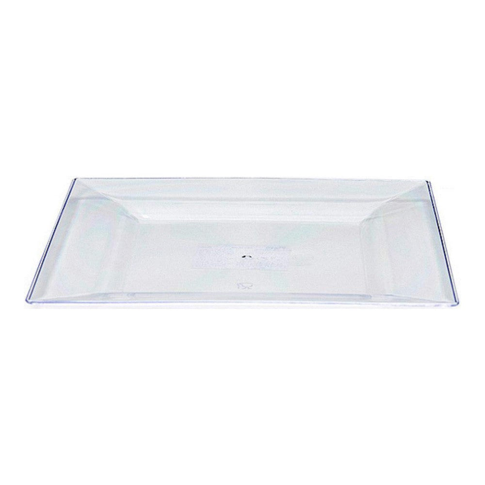 Assiette Plate Carrée Plastique Transparent (20,5 x 1,5 x 20,5 cm) (20 cm). Dakar - SENEGAL