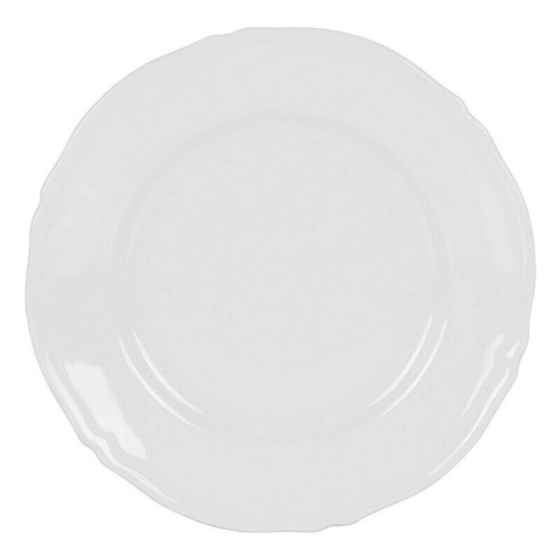 Assiette plate Feuille Porcelaine Blanche (Ø 32 cm). Dakar - SENEGAL