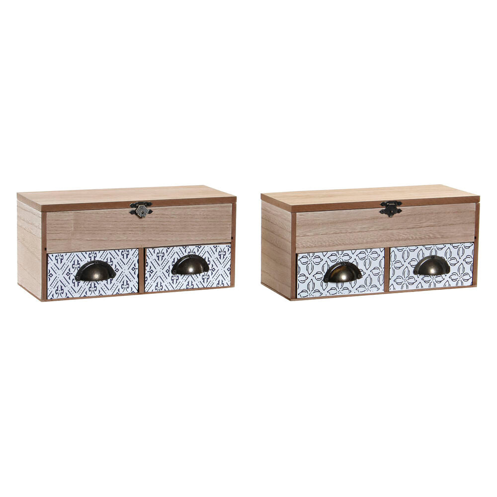 Boîte décorative DKD Home Decor Metal Mosaic MDF Wood (2 pcs) (24 x 10 x 11 cm). Dakar - SENEGAL