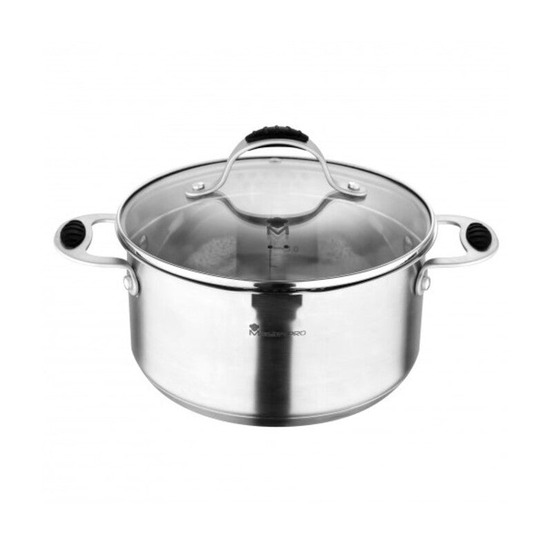 Cocotte avec couvercle en verre Masterpro 5,2 L Acier inoxydable Argent (24 cm). Dakar - SENEGAL