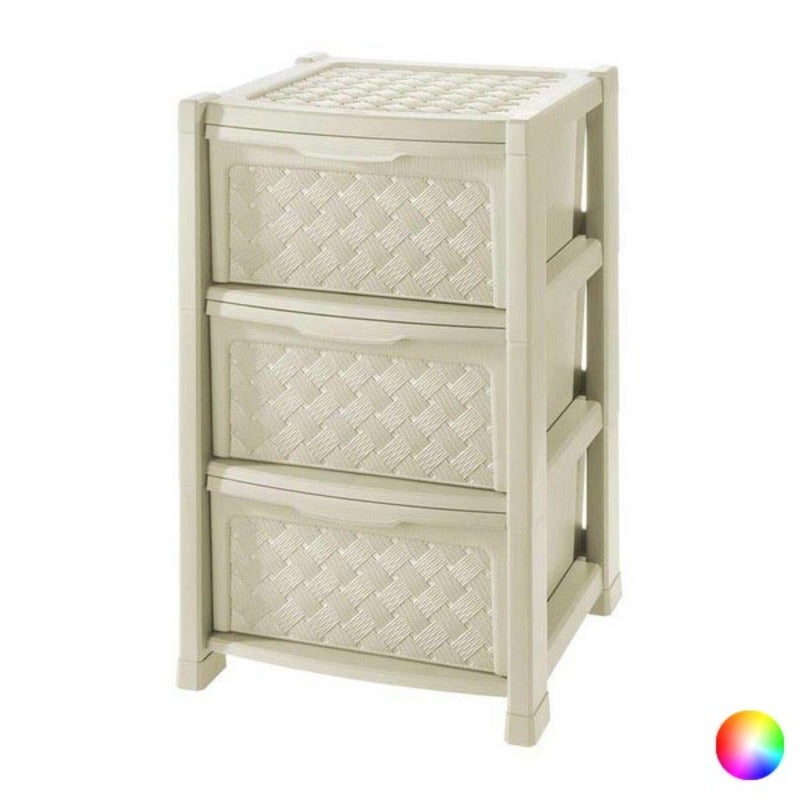 Commode Tontarelli Plastique 3 Tiroirs (38,5 x 39 x 63,5 cm). Dakar - SENEGAL