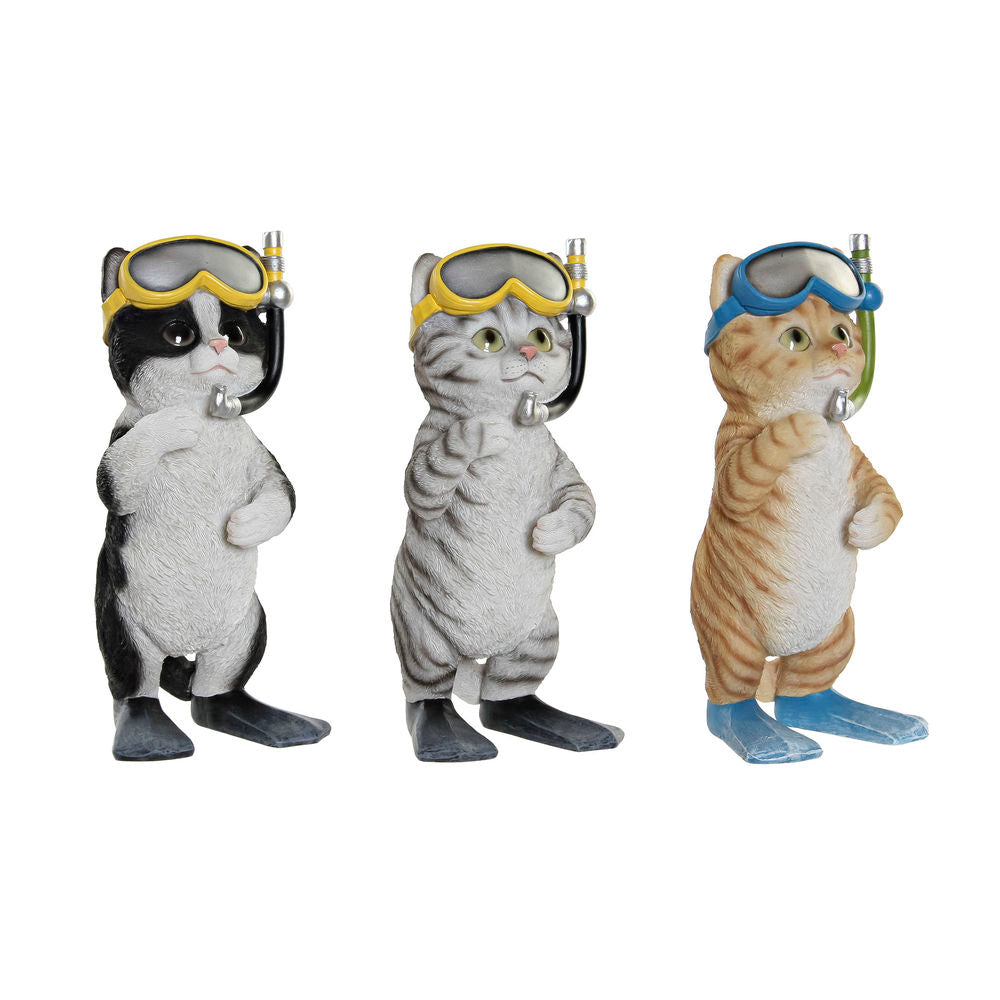 Figurine Décorative DKD Home Decor Résine Chat (3 pcs) (10,5 x 10 x 22,5 cm). Dakar - SENEGAL