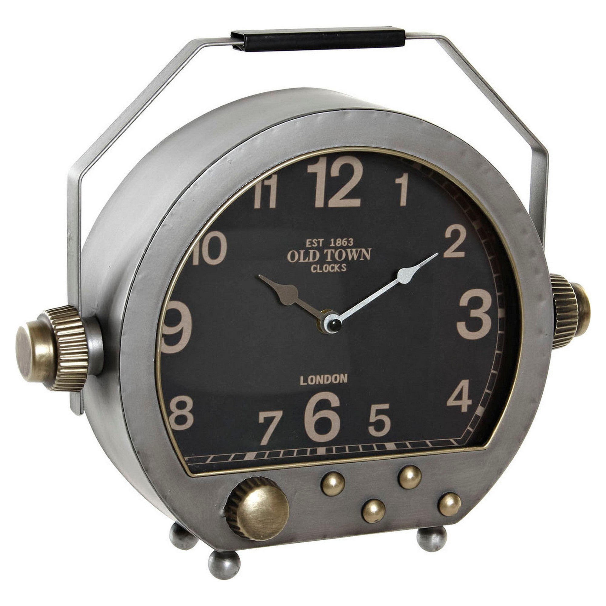 Horloge de table DKD Home Decor Silver Iron (34 x 10 x 29,5 cm). Dakar - SENEGAL