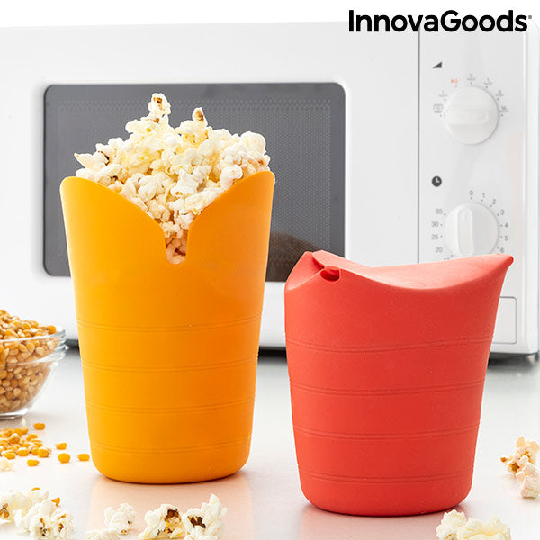 Popcorn Poppers Pliables en Silicone Popbox InnovaGoods (Lot de 2). Dakar - SENEGAL