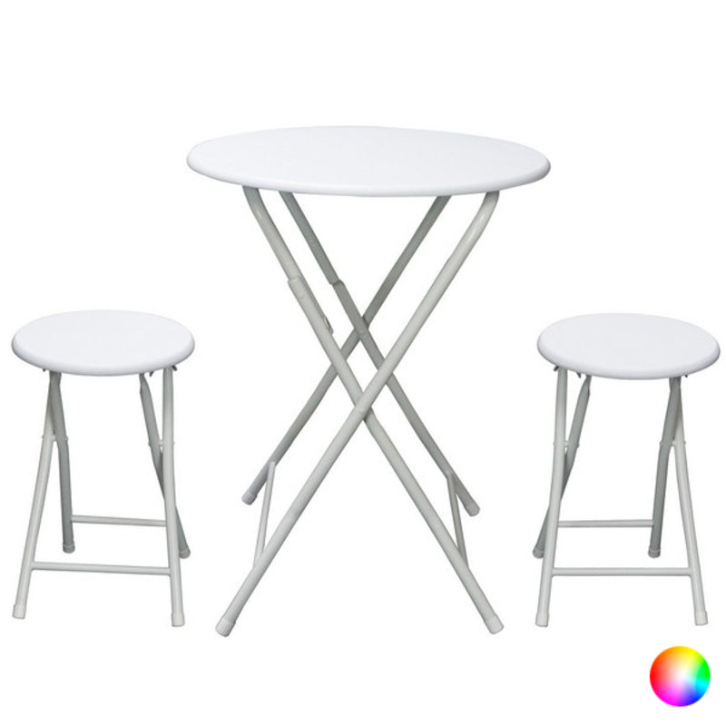 Set de Table avec 2 Chaises Circulaire Métal MDF Bois (60 x 72 cm). Dakar - SENEGAL