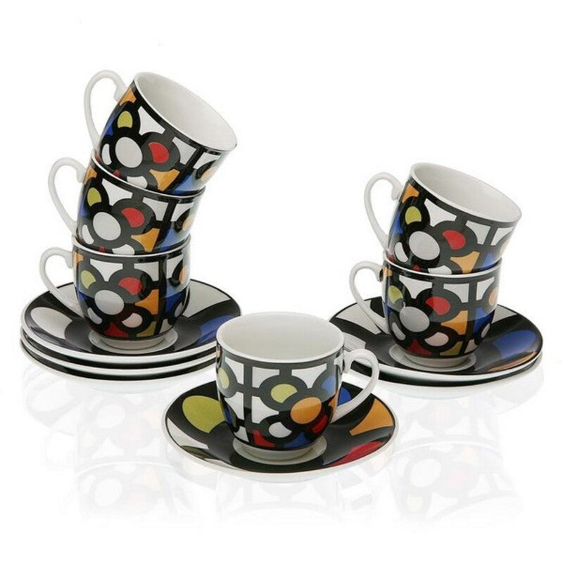 Set de tasses à café Versa en porcelaine (6 pièces) (5,8 x 6 x 5,8 cm) (5,7 x 5,5 x 5,7 cm). Dakar - SENEGAL