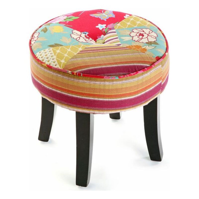 Tabouret Versa Patchwork Coton (35 x 35 x 35 cm). Dakar - SENEGAL