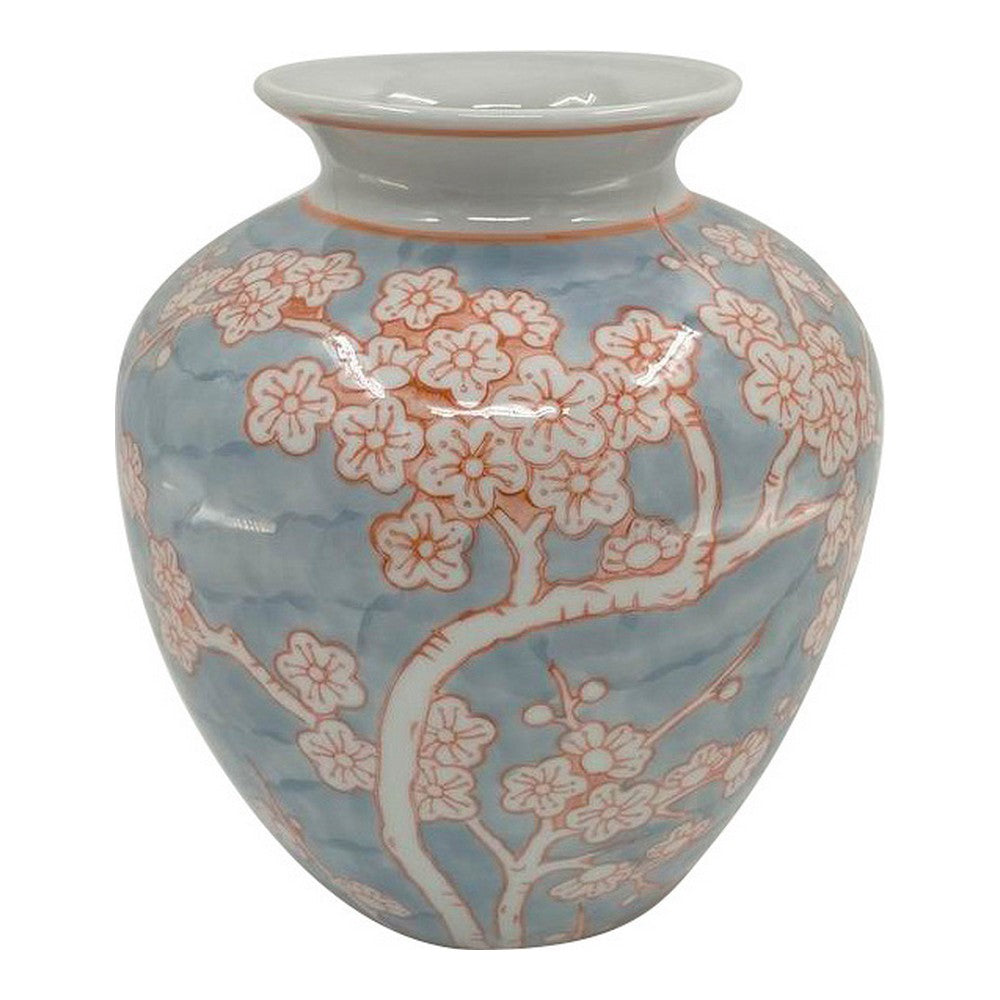 Vase DKD Home Decor Porcelaine Bleu Orange Oriental (22 x 22 x 25 cm). Dakar - SENEGAL