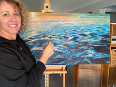 Golden Glow in progress (With artist Sandra Vincent)