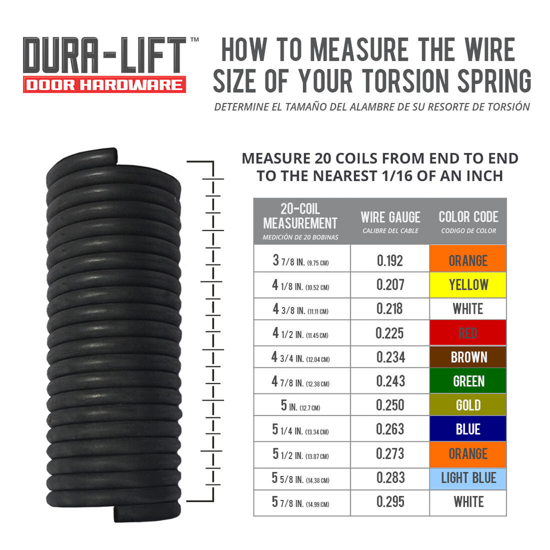 0.225 Garage Door Torsion Springs DURALIFT Door Hardware®