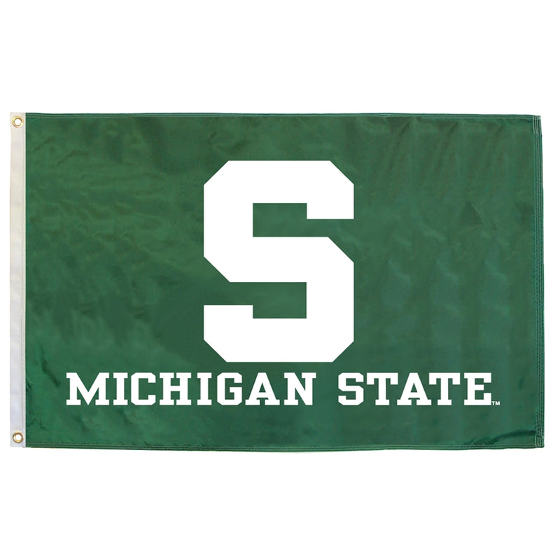 Michigan State Block S Flag 3 X 5