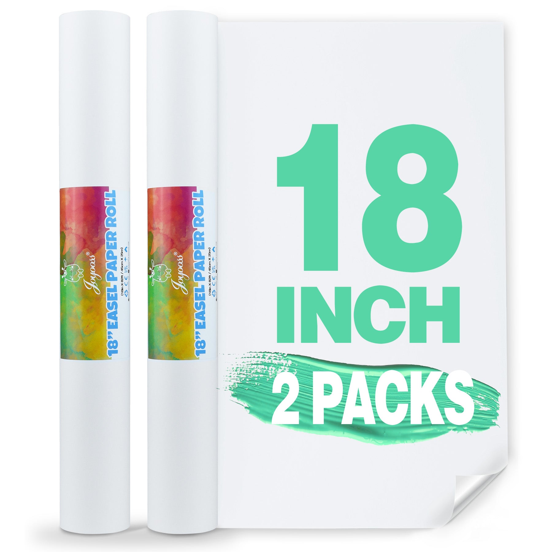 Joyooss Easel Paper Roll  18Inch By 82Feet 2Packs