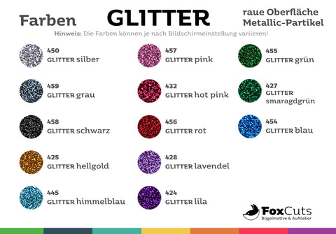 Bügelbild - Glitter-Folien