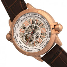 Load image into Gallery viewer, Reign Thanos Automatic Leather-Band Watch - Rose Gold/White - REIRN2104
