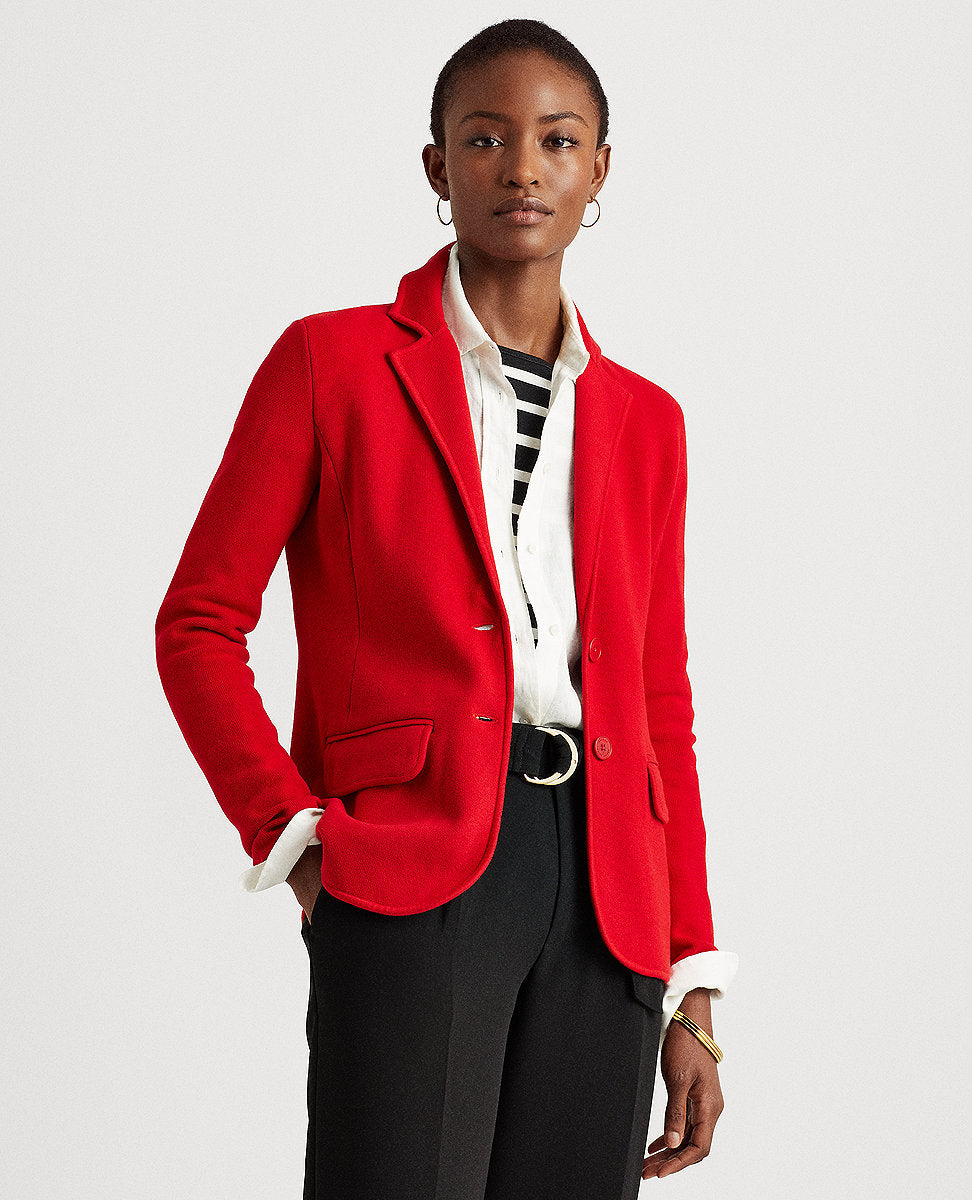 Lauren Ralph Lauren | Cotton-Blend Blazer In Red | The Lauren Look