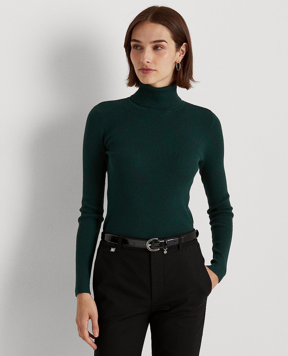 Lauren Ralph Lauren | Turtleneck Sweater In Green | The Lauren Look