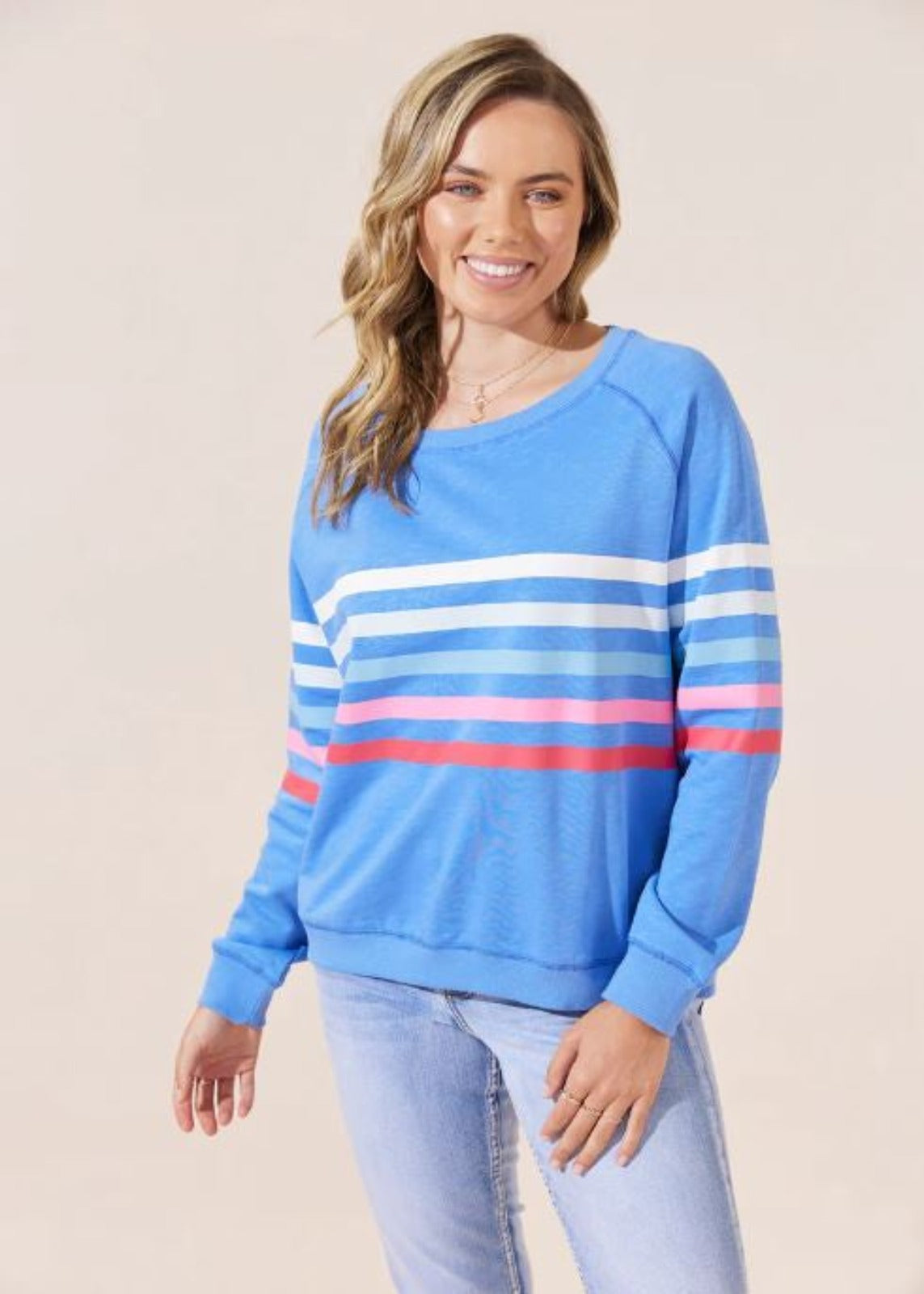 Jovie Forever Sweater - Blue/Stripes – Own Little World