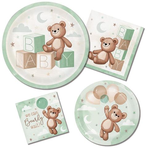 gender neutral baby papergoods and party supplies