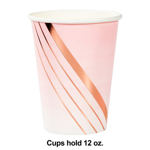 rose all day paper drinking cups for party supplies
