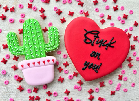 Cactus Valentines Cookies