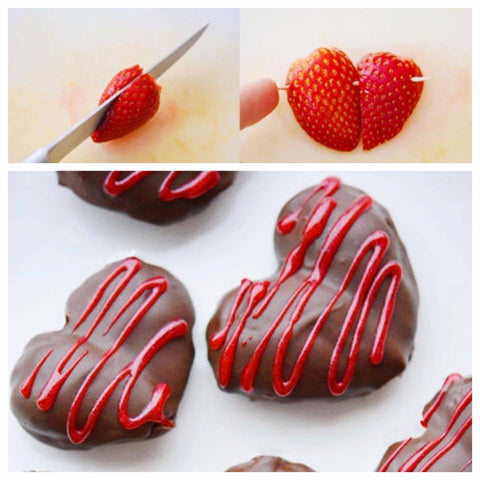 Chocolate covered strawberry hearts tutorial