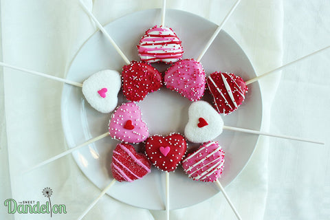 Heart shaped cake pops