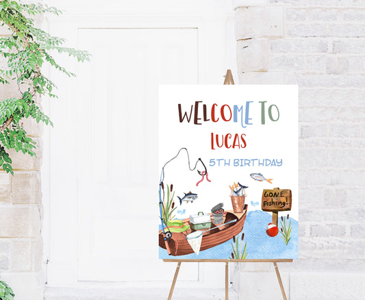 Editable Boy Under the Sea welcome Sign  Ocean Birthday party Decorat –  Print My Party