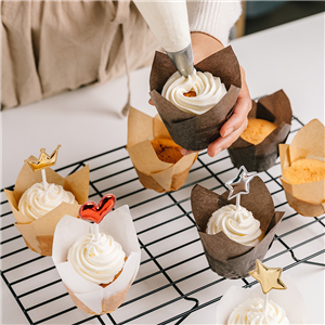 Katbite Tulip Cupcake Liners 200pcs, Muffin Liners Baking Cups, Cupcake Wrapper for Party, Wedding, Birthday, Colourful Cupcake Liners Standard Size