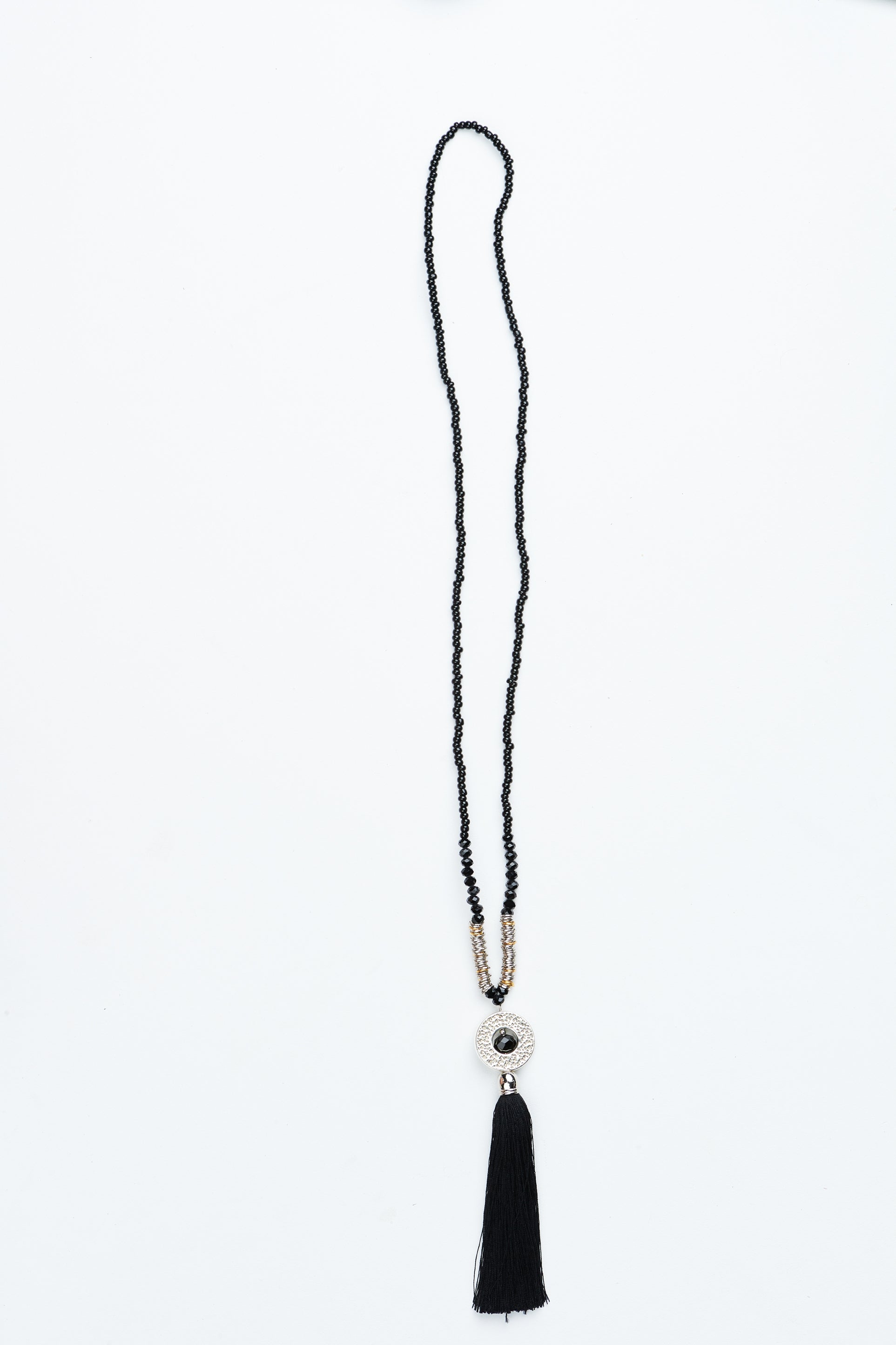 black circle necklace