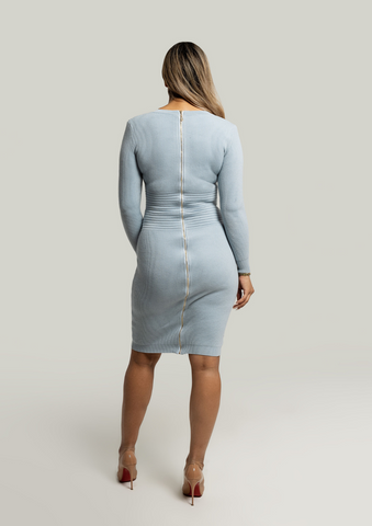 Veronica-Baby-Blue-Knit-Dress-Silhouette-Works-Great-With-Curvier-Figures|Vanity-Couture-Boutique