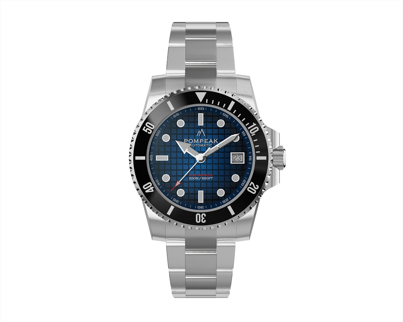 submariner - Submariner like... Pompeakwatches904LDiveSub-AquaticBlackCeramicBezelWaffleBlueDialfront